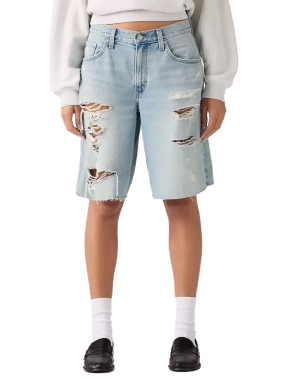 ΓΥΝΑΙΚΕΙΟ DENIM BAGGY DAD ΣΟΡΤΣ | Γαλάζιο 25