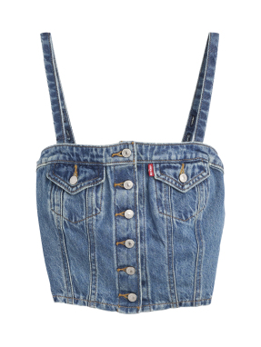 ΓΥΝΑΙΚΕΙΟ DENIM ΤΟΠ | Μπλε Σκούρο S