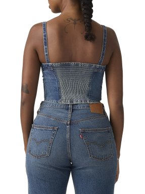 ΓΥΝΑΙΚΕΙΟ DENIM ΤΟΠ | Μπλε Σκούρο S