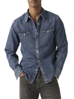 ΑΝΔΡΙΚΟ DENIM ΠΟΥΚΑΜΙΣΟ | Μπλε Σκούρο XL