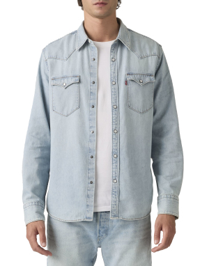 ΑΝΔΡΙΚΟ DENIM ΠΟΥΚΑΜΙΣΟ | Γαλάζιο XXL