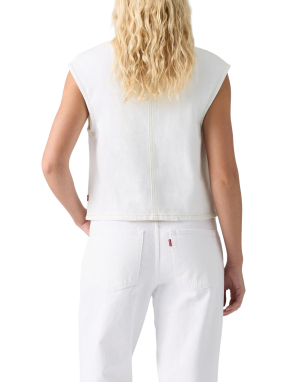 ΓΥΝΑΙΚΕΙΟ DENIM TOP | Λευκό S