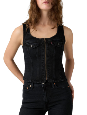 ΓΥΝΑΙΚΕΙΟ DENIM ΓΙΛΕΚΟ | Μαύρο XS