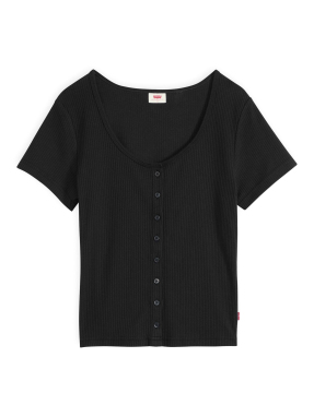 ΓΥΝΑΙΚΕΙΟ T-SHIRT ΜΕ ΚΟΥΜΠΙΑ | Μαύρο XS