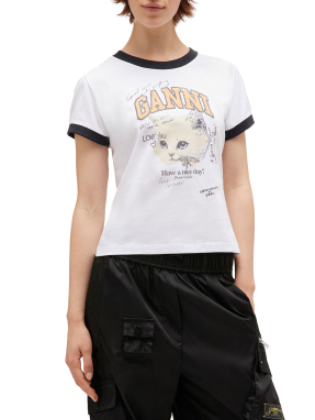 ΓΥΝΑΙΚΕΙΑ ΚΟΝΤΟΜΑΝΙΚΗ ΜΠΛΟΥΖΑ KITTY | Λευκό S