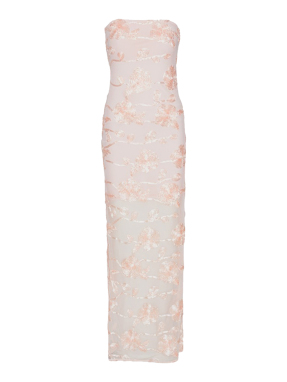 MAXI  ΦΟΡΕΜΑ FLOWER MESH TUBE | Ροζ Ανοιχτό EU 40