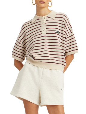 ΓΥΝΑΙΚΕΙΑ ΜΠΛΟΥΖΑ SLINKY KNIT POLO | Μπεζ XS