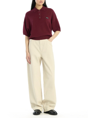 ΓΥΝΑΙΚΕΙΑ ΜΠΛΟΥΖΑ SLINKY KNIT POLO | Μπορντό S