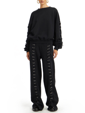 ΓΥΝΑΙΚΕΙΟ ΠΑΝΤΕΛΟΝΙ LACING SWEATPANTS | Μαύρο XS