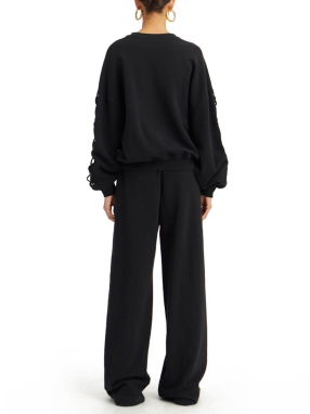 ΓΥΝΑΙΚΕΙΟ ΠΑΝΤΕΛΟΝΙ LACING SWEATPANTS | Μαύρο XS