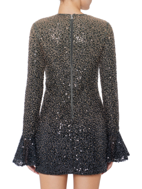 ΜΙΝΙ ΦΟΡΕΜΑ | Μαύρο-Χρυσό EU 34