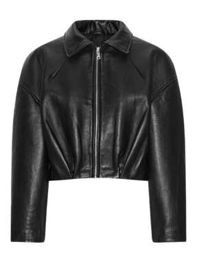 ΓΥΝΑΙΚΕΙΟ ΔΕΡΜΑΤΙΝΟ JACKET | Μαύρο 100 EU 38