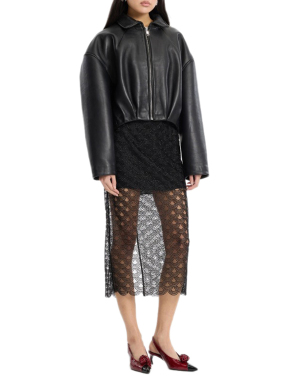ΓΥΝΑΙΚΕΙΟ ΔΕΡΜΑΤΙΝΟ JACKET | Μαύρο 100 EU 38