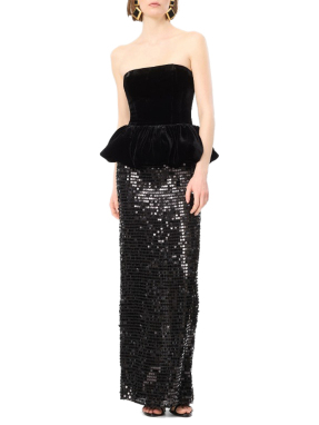 ΜΑΞΙ STRAPLESS ΦΟΡΕΜΑ | Μαύρο 100 EU 34