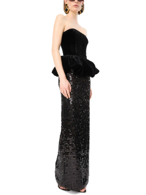 ΜΑΞΙ STRAPLESS ΦΟΡΕΜΑ | Μαύρο 100 EU 34