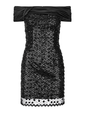 ΜΙΝΙ ΦΟΡΕΜΑ OFF-SHOULDER | Μαύρο 100 EU 34