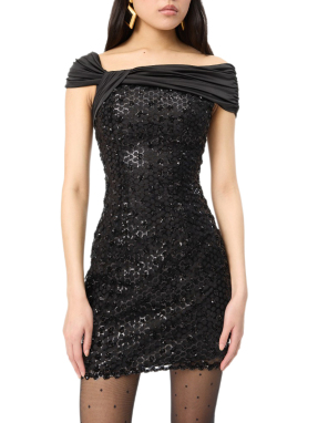 ΜΙΝΙ ΦΟΡΕΜΑ OFF-SHOULDER | Μαύρο 100 EU 34