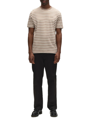 ΑΝΔΡΙΚΟ T-SHIRT DUNE LOGO STRIPES | Μπεζ Σκούρο XXL