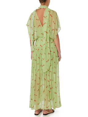 ΜΑΞΙ ΦΟΡΕΜΑ TEXTURED SILK GEORGETTE | Πράσινο EU 38