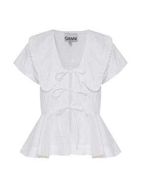 ΓΥΝΑΙΚΕΙΟ ΤΟΠ COMPACT POPLIN COLLAR | Λευκό EU 40