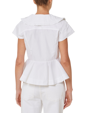 ΓΥΝΑΙΚΕΙΟ ΤΟΠ COMPACT POPLIN COLLAR | Λευκό EU 40