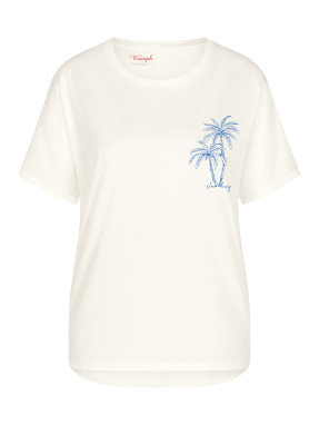 ΓΥΝΑΙΚΕΙΟ T-SHIRT ΠΙΤΖΑΜΑ | Λευκό EU 40