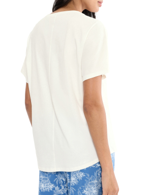 ΓΥΝΑΙΚΕΙΟ T-SHIRT ΠΙΤΖΑΜΑ | Λευκό EU 40