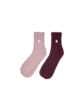 ΓΥΝΑΙΚΕΙΟ ΣΕΤ ΚΑΛΤΣΕΣ ACCESSORIES 2 PACK SOCKS | Μπορντό  ONE SIZE