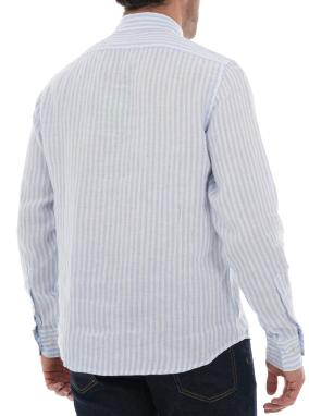 ΑΝΔΡΙΚΟ ΛΙΝΟ ΠΟΥΚΑΜΙΣΟ | Γαλάζιο XL