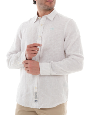 ΑΝΔΡΙΚΟ ΛΙΝΟ ΠΟΥΚΑΜΙΣΟ | Λευκό M