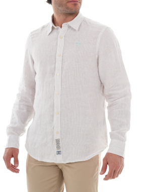 ΑΝΔΡΙΚΟ ΛΙΝΟ ΠΟΥΚΑΜΙΣΟ | Λευκό M