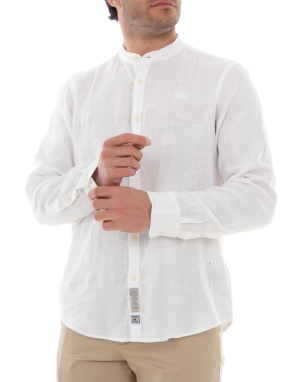 ΑΝΔΡΙΚΟ ΛΙΝΟ ΠΟΥΚΑΜΙΣΟ | Λευκό XXL