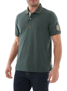 ΑΝΔΡΙΚΗ POLO ΜΠΛΟΥΖΑ | Πράσινο Σκούρο XL