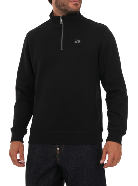 ΑΝΔΡΙΚΟ ΦΟΥΤΕΡ HALF-ZIP | Μαύρο 09999 M