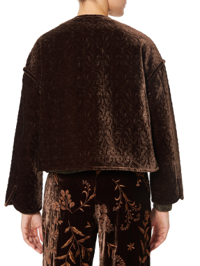 ΓΥΝΑΙΚΕΙΟ VELVET JACKET CRANBERRY | Καφέ Σκούρο IT 42