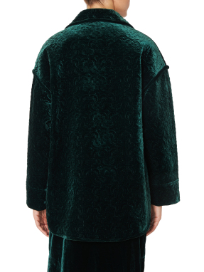 ΓΥΝΑΙΚΕΙΟ VELVET JACKET BOTANICAL | Πράσινο Σκούρο IT 42