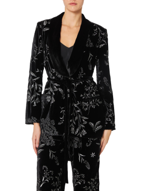 ΓΥΝΑΙΚΕΙΟ VELVET JACKET DAHLIA | Μαύρο IT 44