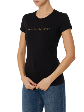 ΓΥΝΑΙΚΕΙΟ T-SHIRT ΜΕ ΛΟΓΟΤΥΠΟ | Μαύρο S