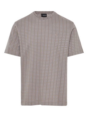 ΑΝΔΡΙΚΟ JACQUARD T-SHIRT | Γκρι XXL