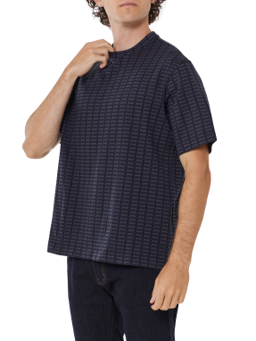 ΑΝΔΡΙΚΟ JACQUARD T-SHIRT | Μπλε Σκούρο XXL