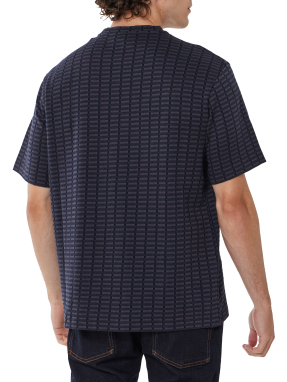 ΑΝΔΡΙΚΟ JACQUARD T-SHIRT | Μπλε Σκούρο XXL