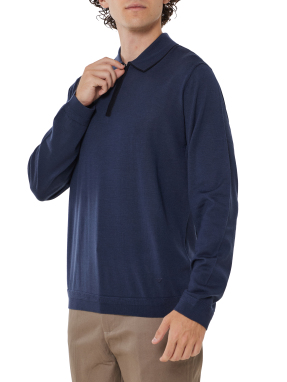 ΑΝΔΡΙΚΟ HALF-ZIP ΠΟΥΛΟΒΕΡ | Μπλε Σκούρο XL