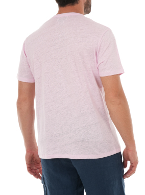 ΑΝΔΡΙΚΟ ΛΙΝΟ T-SHIRT | Ροζ XXL