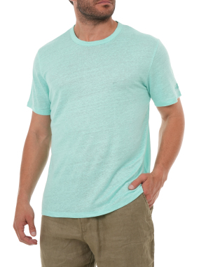 ΑΝΔΡΙΚΟ ΛΙΝΟ T-SHIRT | Τυρκουάζ XXL