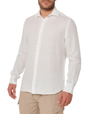 ΑΝΔΡΙΚΟ ΛΙΝΟ ΠΟΥΚΑΜΙΣΟ | Λευκό XXL