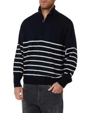 ΑΝΔΡΙΚΟ ΠΟΥΛΟΒΕΡ HALF - ZIP | Μπλε Σκούρο L