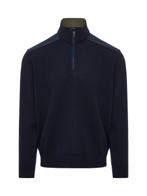 ΑΝΔΡΙΚΟ ΠΟΥΛΟΒΕΡ HALF - ZIP | Μπλε Σκούρο L