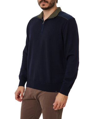 ΑΝΔΡΙΚΟ ΠΟΥΛΟΒΕΡ HALF - ZIP | Μπλε Σκούρο L