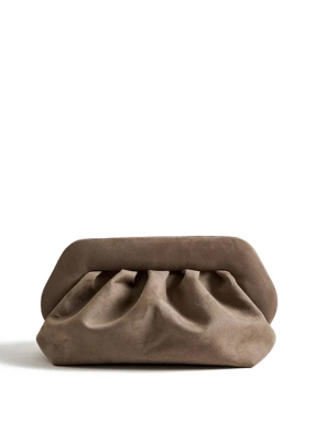 ΓΥΝΑΙΚΕΙΑ SUEDE ΤΣΑΝΤΑ CLUTCH | Καφέ Ανοιχτό