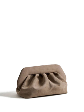 ΓΥΝΑΙΚΕΙΑ SUEDE ΤΣΑΝΤΑ CLUTCH | Καφέ Ανοιχτό